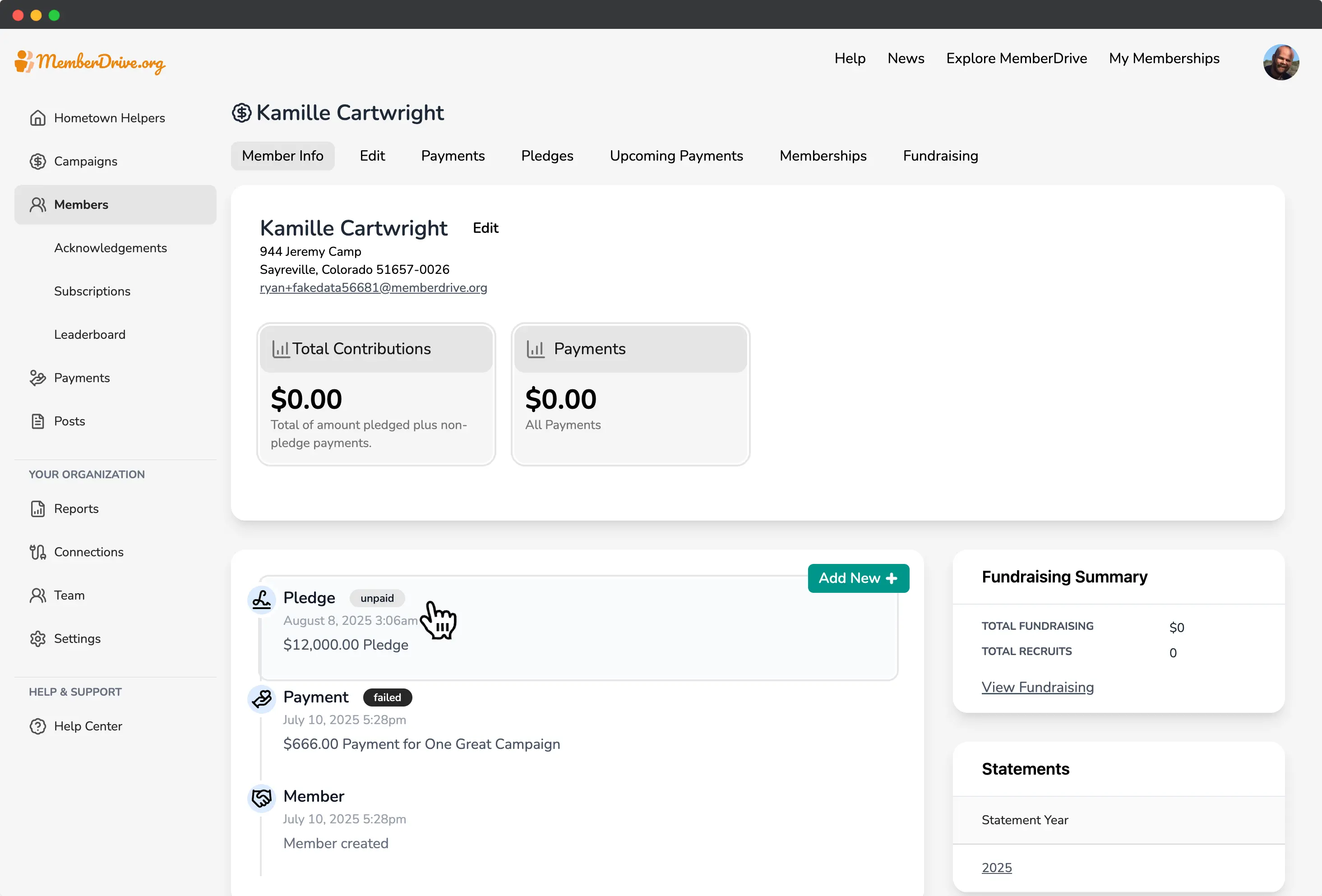 MemberDrive member pledge
